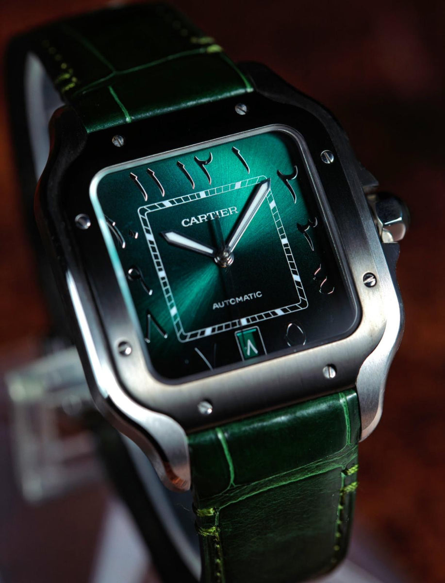 Cartier Santos Arabic Green Dial WSSA0055.