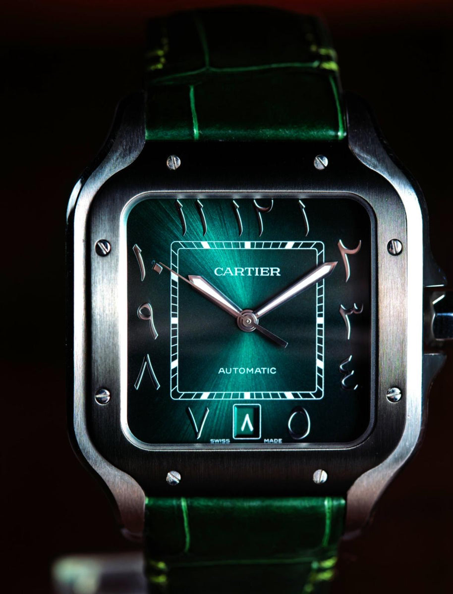 Cartier Santos Arabic Green Dial WSSA0055.