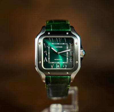 Cartier Santos Arabic Green Dial WSSA0055.
