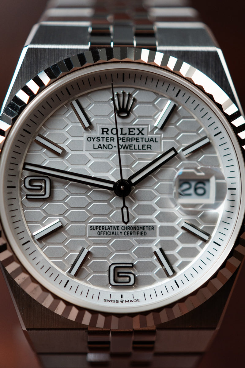 Rolex Land-Dweller 40 – White Honeycomb Dial | Ref. 127334