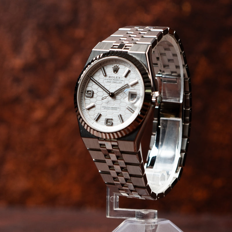 Rolex Land-Dweller 40 – White Honeycomb Dial | Ref. 127334
