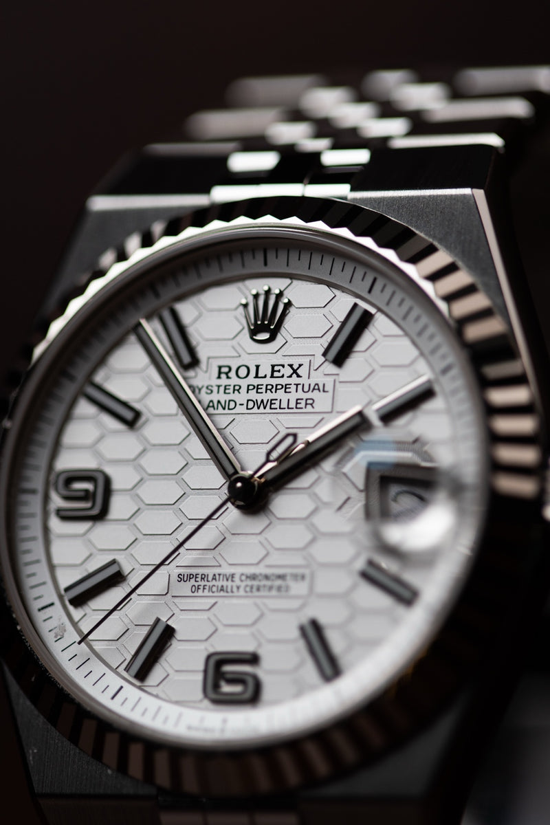 Rolex Land-Dweller 40 – White Honeycomb Dial | Ref. 127334
