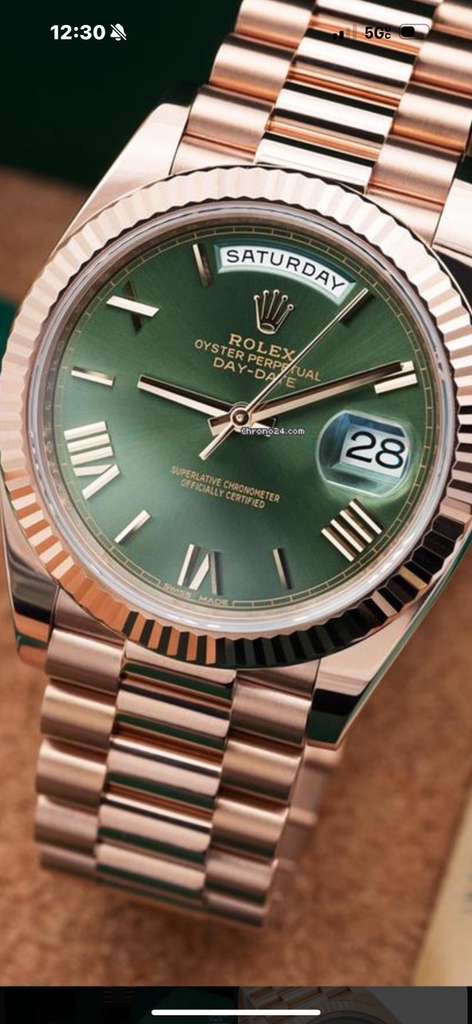 Day Date 228235 Olive Green Dial.